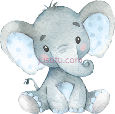 大象宝宝,floral elephant baby shower PNG