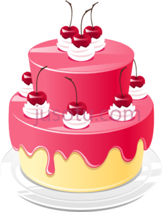 淡雅粉蛋糕PNG