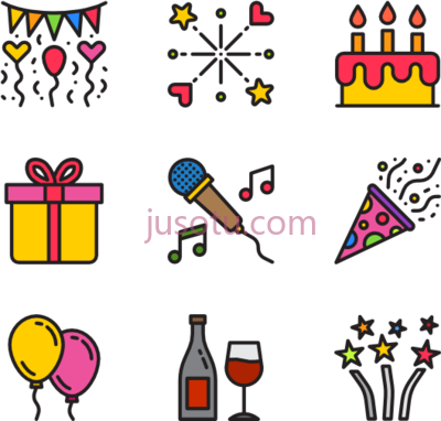 派对生日快乐,party happy birthday icons PNG