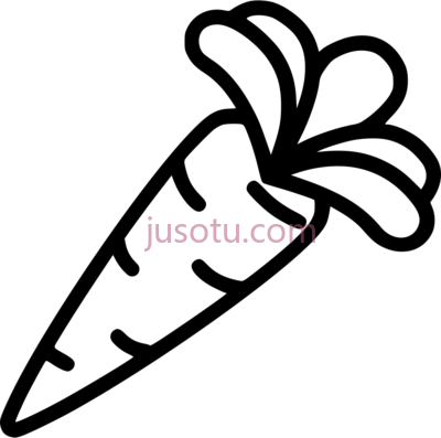 胡萝卜,carrot black white PNG