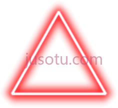 霓虹三角边框红灯PNG