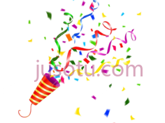 五彩纸屑派对PNG