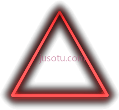 霓虹灯三角形,neon triangle red PNG