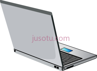 笔记本电脑,laptop from back PNG
