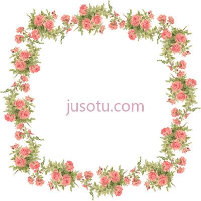玫瑰花边,rose flower borders paper PNG