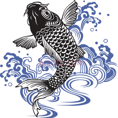 锦鲤纹身,koi carp japan japanese tattoo PNG
