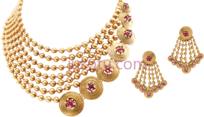 金镶珠宝项链,azva gold set jewellers necklace PNG
