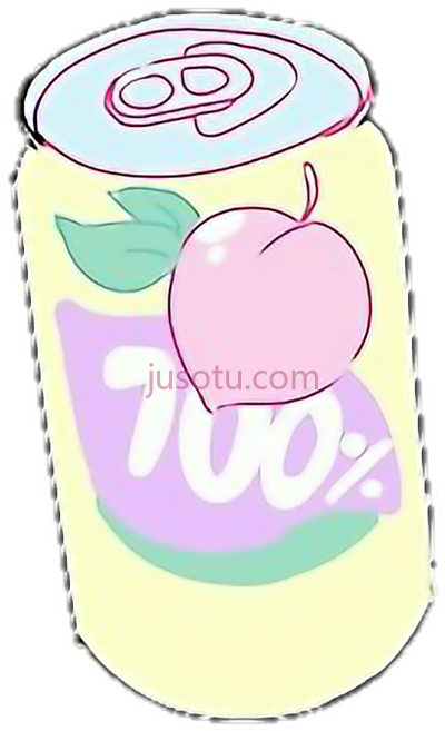 粉彩桃苏打饮料,pastel peach soda PNG