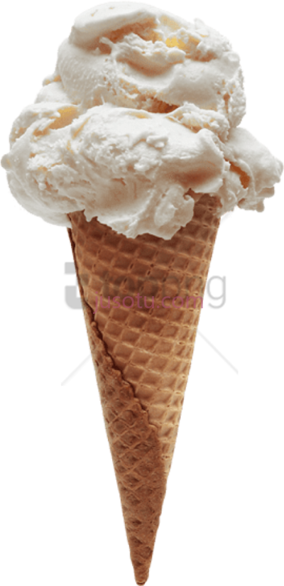 香草冰淇淋筒,vanilla ice cream cone PNG