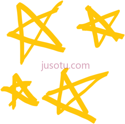 黄色星,bohemian draw yellow PNG