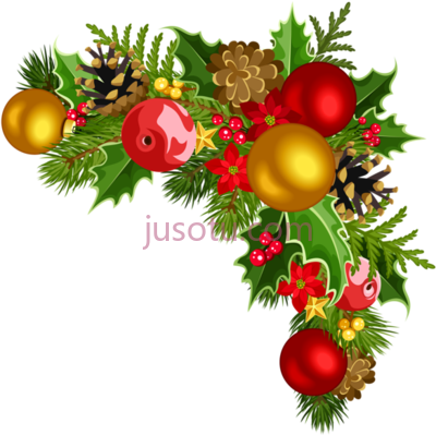 圣诞节装饰球,corner decorations decor PNG