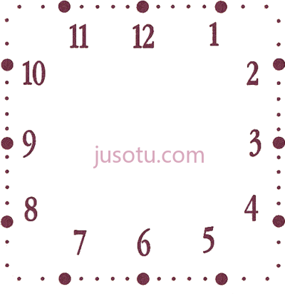 钟面,square clock face PNG