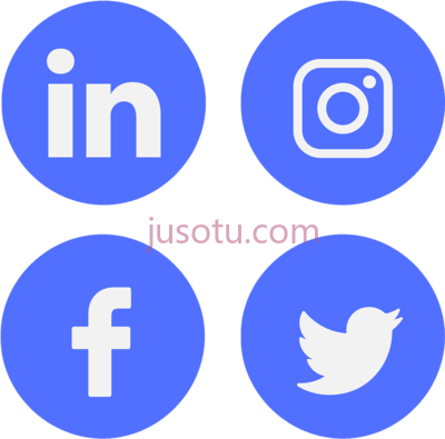 社交媒体,icon social media linkedin facebook twitter instagram PNG
