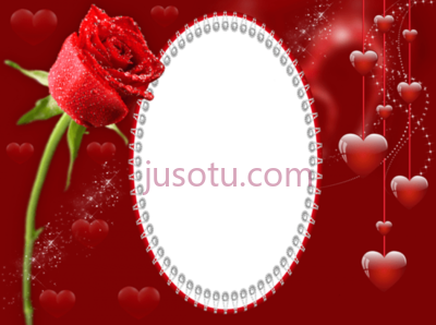 红色浪漫爱情边框,best red romantic love border PNG