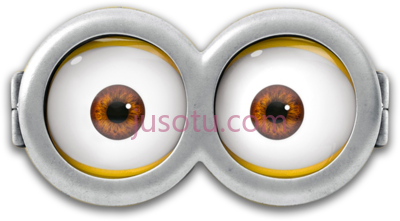 小黄人大眼萌,goggles minion eyes PNG