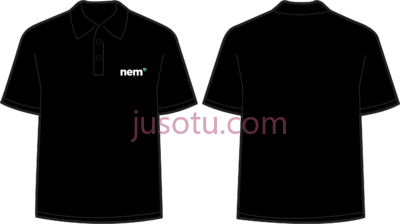 黑色马球衫,black polo shirt PNG