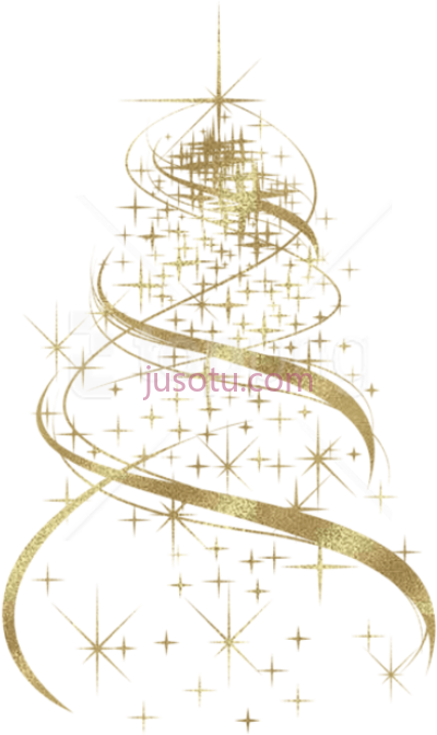 圣诞树,golden tree decoration PNG