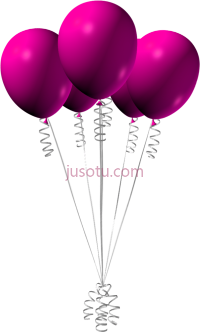 粉色生日气球,pink birthday PNG