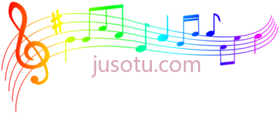 彩色音符,colourful music notes PNG