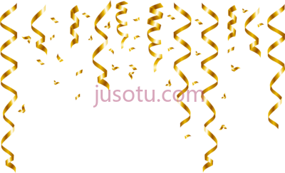 金色五彩纸屑,gold confetti PNG