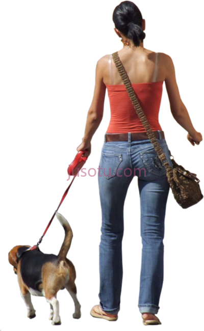遛狗,walking dog PNG