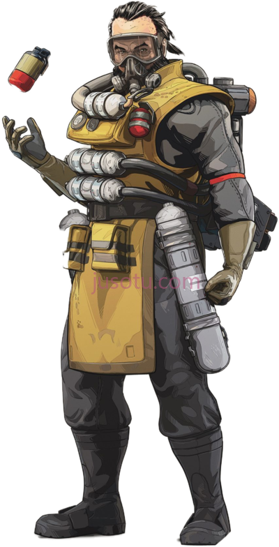 Apex英雄,caustic apex legends PNG