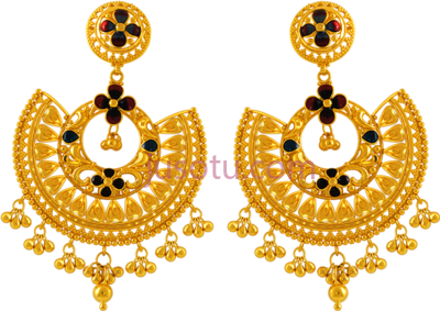金耳环,gold earrings pc chandra jhumka PNG