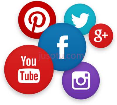 社交媒体,social media channel icons PNG
