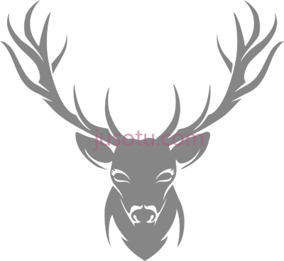 鹿头,cool deer head stencil PNG