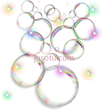 彩虹色气泡,rainbow colors autocollant soap PNG