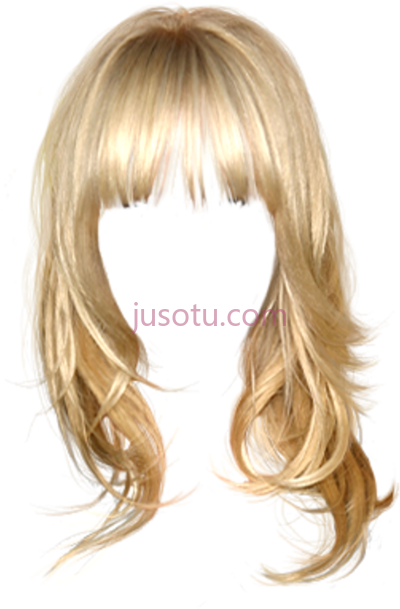 女性金发刘海,bangs female blonde hair PNG
