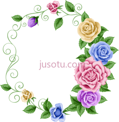 花边玫瑰,borders floral flowers roses beautiful PNG