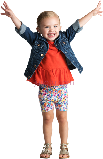 孩子兴奋,excited child banner kid PNG