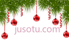 圣诞节饰品松枝,christmas PNG