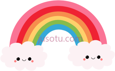 可爱卡瓦伊彩虹,cute kawaii rainbow PNG