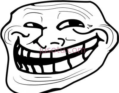 巨魔脸笑,troll face laugh PNG