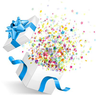 打开礼品盒,geschenke konfetti explosioin open gift box PNG