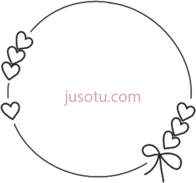 花环,border frame wreath circle round doodle bts PNG