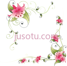 花,边框,框架,边缘,围框 PNG