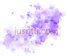 水彩紫樱花PNG