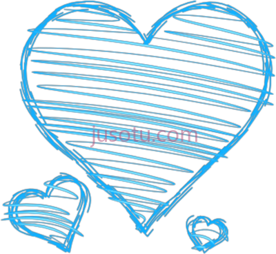 涂鸦蓝绘心,love doodles doodleart blue drawn PNG
