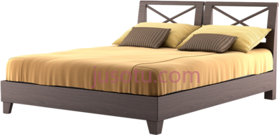双人床,double bed PNG