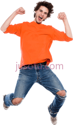 快乐男人跳跃, PNG