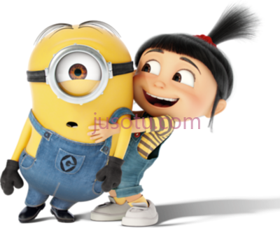 小黄人大眼萌,girl and minion agnes despicable me 3 characters PNG