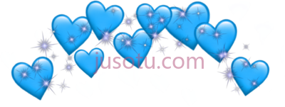 皇冠蓝心,crown emoji blue adesivos PNG