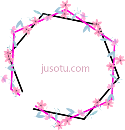 边框,geometric round pentagon neon border frame circle PNG