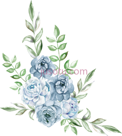 蓝玫瑰,water blue rose cluster flower PNG
