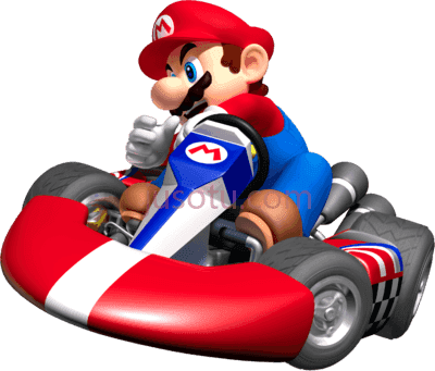 超级马里奥,mario drifting in kart PNG