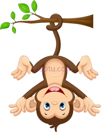 猴子挂树上,monkey hanging from tree PNG