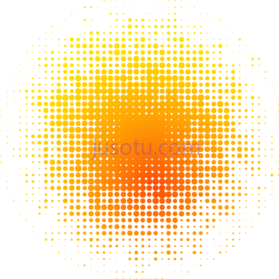 卡通色彩渐变元素圆形半色调,cartoon color gradient element round halftone PNG